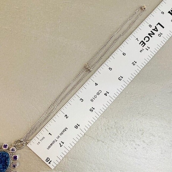 NWOT Judith Jack $450 Nova Convertible Druzy Pendant Sterling Silver Necklace - Picture 12 of 12